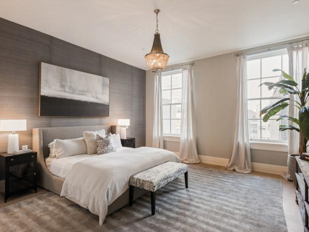 Black White Gray Contemporary Bedroom
